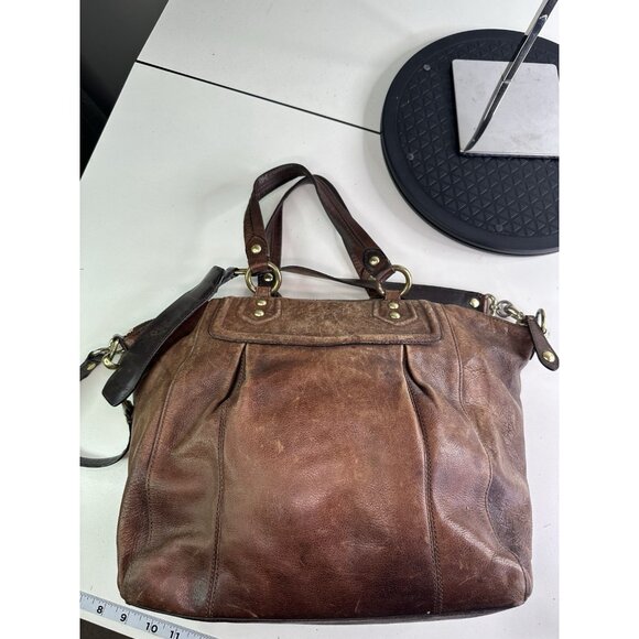 DISTRESSED Coach VTG Madison Claire Handbag Leather Brown 14334 - Picture 8 of 13